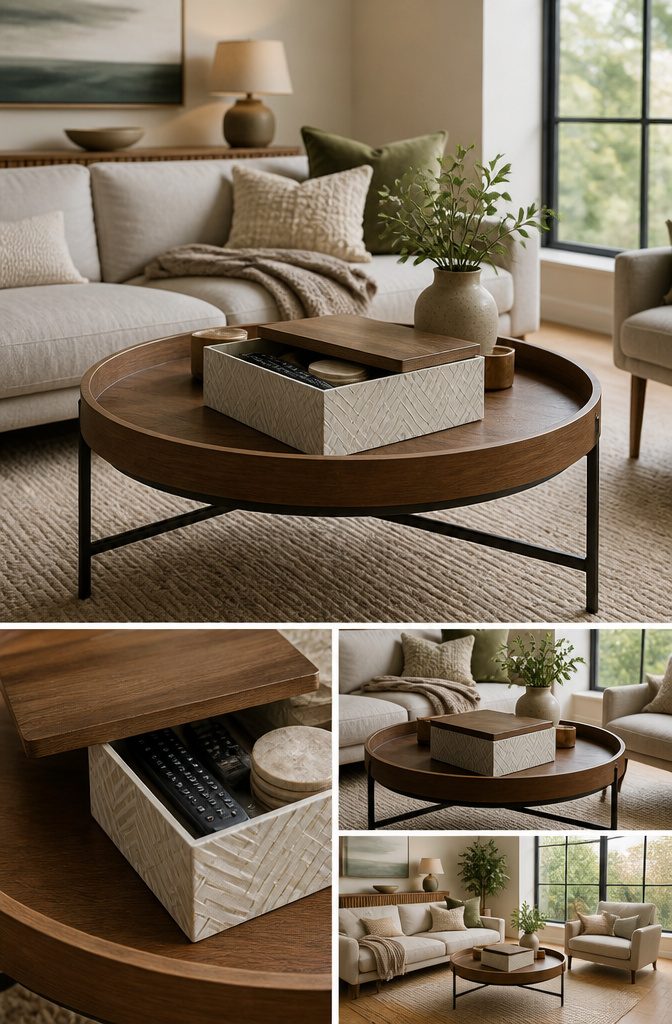 20 Small House Organization Ideas for a Tidier 2026 19 A lidded box on a coffee table for storage.